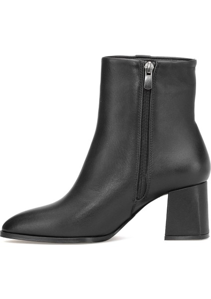 Elit Marivonne Kadın Hakiki Deri Topuklu Bot Siyah modelleri