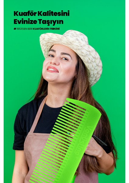 Venüsline Professional 9030 – Yeşil Çapa Model Saç Tarağı, Isıya Dayanıklı Yapı fiyatları