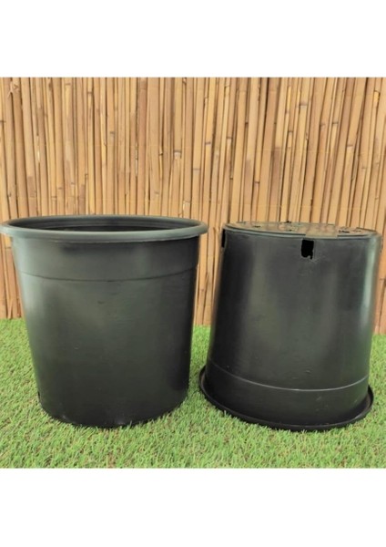 Üretim Saksısı 2 Adet 12 Lt 26X26 cm Plastik Saksı Siyah Üretim Saksı Bitki Saksısı modelleri