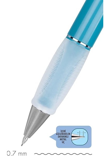 Deep Mekanık Kursun Kalem 07MM Okyanus Mavısı modelleri