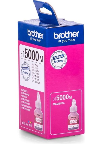 T300-BT5000M Magenta Kırmızı 5.000 Sayfa Şişe Mürekkep DCP-T300-310-500-510-700-710 MFC-T800