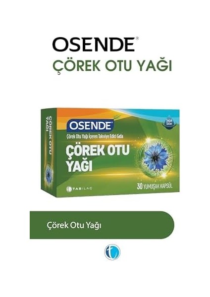 Osende Çörekotu Yağı 30 Yumuşak Kapsül
