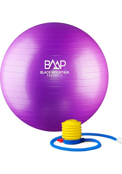 Black Mountain Unisex Products Professional Grade Stability 1000LBS Anti-Burst 2000LBS Statik Ağırlık Rated 75 cm Gym Ball