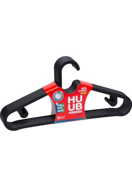 Plastik Slim Askı, Askısı, Siyah Askı (, Adet, 10)