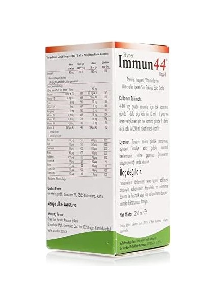 Hiper Farma Hyper Immun 44 Liquid 250 ml fiyatları