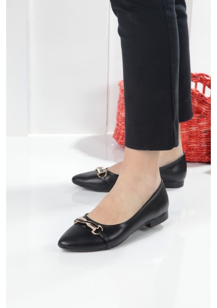 Klasik Taşlı Sivri Burun Kadın Babet fiyatları