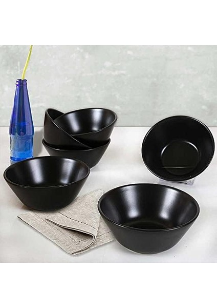 Mat Siyah Hitit Çorba Kasesi 14 cm 6 Adet fiyatları