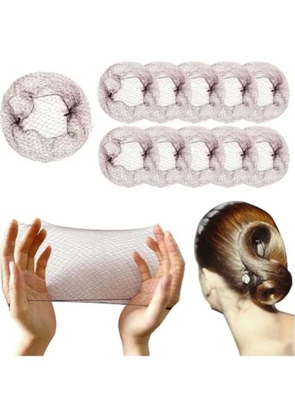 Kahverengi Görünmez Saç Topuz Filesi 24 Adet