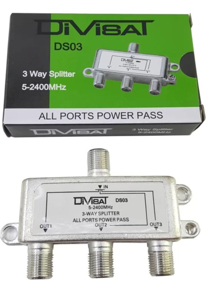 Ds-03 1/3 Splitter 5-2400 1 Giriş 3 Çıkış Bölücü