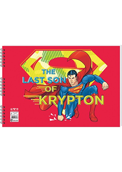 4 Adet Superman 25*35 15 Yp. Spiralli Resim Defteri