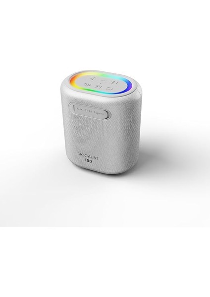 Vocalist 200 Bluetooth 5.0 100W Rgb Aydınlatmalı Bt/aux/usb/sd Kart Girişli Mikrofonlu Taşınabilir Karaoke Sistemi Kablosuz Hoparlör Gümüş (Gümüş Rengi) indirimleri