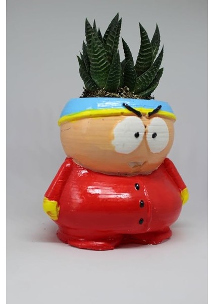 Cartman Dekoratif Saksı + Canlı Bitki Sukulent modelleri