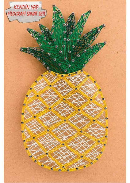 Ip Sanatı Dikkat Geliştirici El Becerisi Çocuk Montessori Eğitimi Filografi Hazır Set Ananas fiyatları