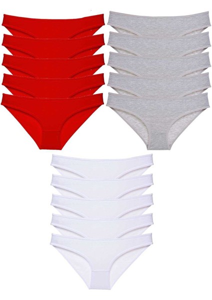 15 Adet Süper Eko Set Likralı Kadın Slip Külot 515