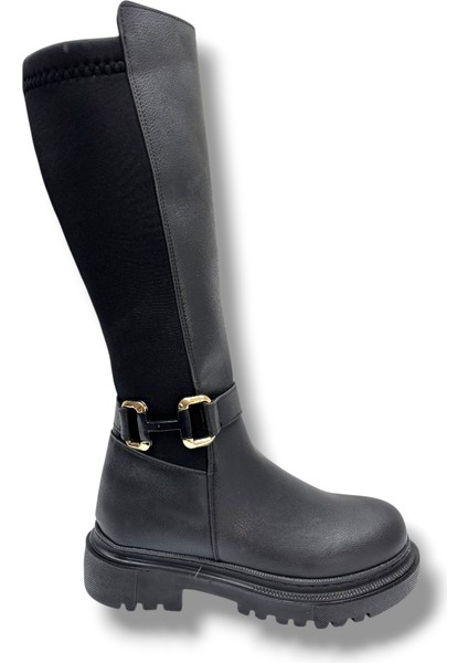 K-46-26 Anatomik Cilt Deri Tokalı Fermuarlı Kadın Çizme fiyatları