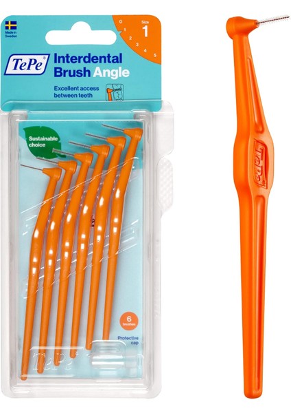 Tepe Angel 0.45 mm - Turuncu Diş Arayüz Fırçası (1x 6 Adet) fiyatları