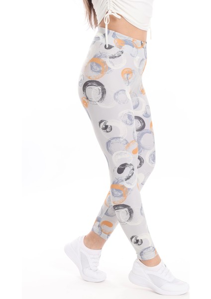 Kadın Beli Lastikli Dijital Baskılı Toparlayıcı Tayt modelleri