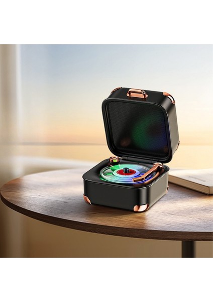 Siyah Nostaljik Retro Antika Pikap,plak Çalar Görünümlü Kablosuz Minibox Bluetooth Hoparlör fiyatları
