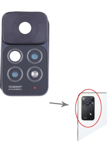 Xiaomi Uyumlu Redmi Note 11 Pro 4g Kamera Lensi Cam Çerçeveli Full 2201116TG 2201116TI