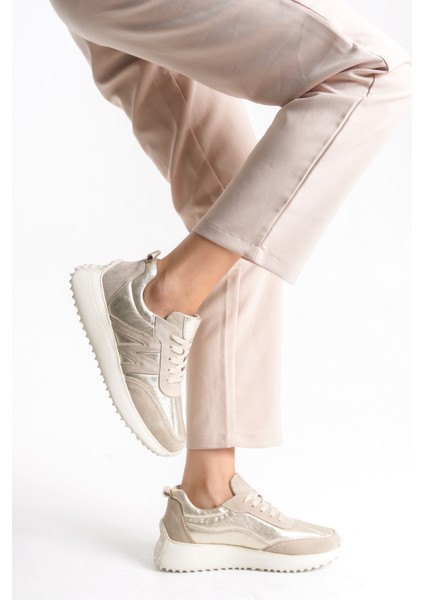 Repsi Kadın Dolgu Sneaker Spor Ayakkabı - Altın indirimleri