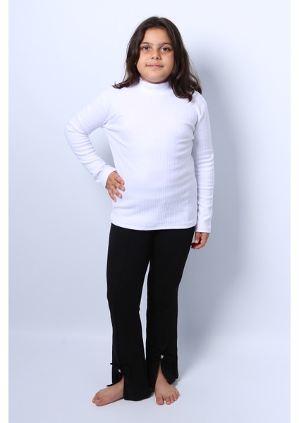 Kız Çocuk Triko Düz Badi Balıkçı Yaka D1 fiyatları