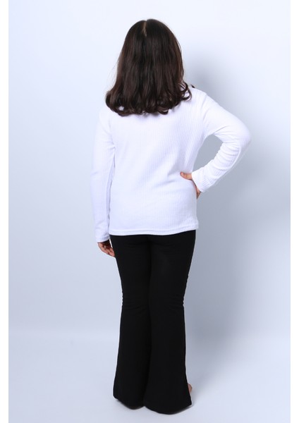 Kız Çocuk Triko Düz Badi Balıkçı Yaka D1 modelleri