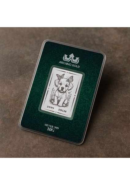 Hediyelik 10 Gram Neşenin Ruhunu Taşıyan Minik Köpek Temalı 999 Ayar Gümüş KÜLÇESI-762