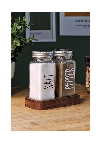 120 ml Cam Tuzluk Biberlik Seti – Gümüş Kapaklı, Etiketli, Şeffaf, Hava Geçirmez Kapaklı Salt Pepper modelleri