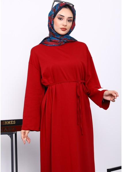 Bordo İki İplik Modal Elbise modelleri