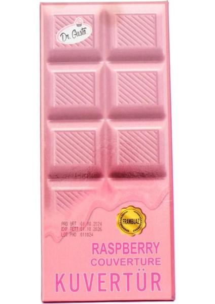 Frambuaz Kuvertür Çikolata 200 gr – Pasta, Kaplama ve Dolgu Için Premium Kalite