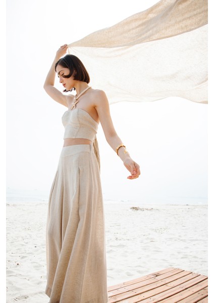 Keten Bandeau Bluz fırsatları