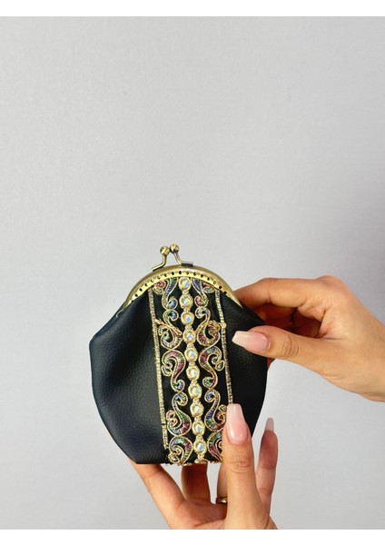 Osmanlı Motif Desenli Deri Kadın Cüzdan 13X10 cm modelleri