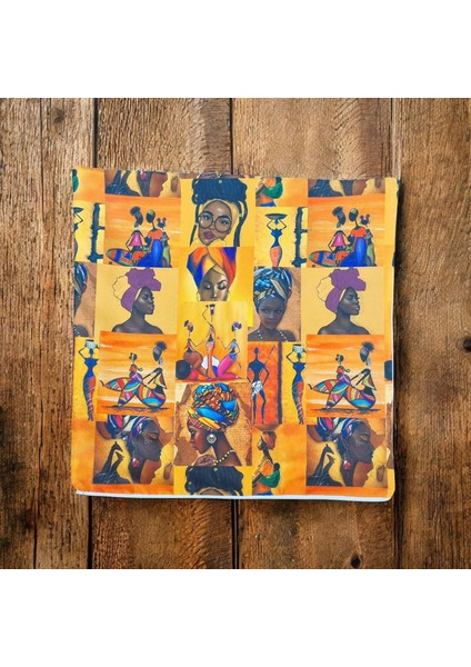 Afrika Temalı Tek Tarafı Karma Resimli Dijital Baskı Pamuklu Bohem Kırlent Kılıfı fiyatları