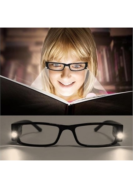 LED Kitap Gözlüğü Okuma Lambası Işıklı Camsız Panel Şeklinde indirimleri