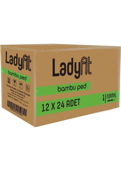 Ladyfit Bambu Normal 288&APOS;LI Vegan Ped (12 x 24 Adet) fiyatları