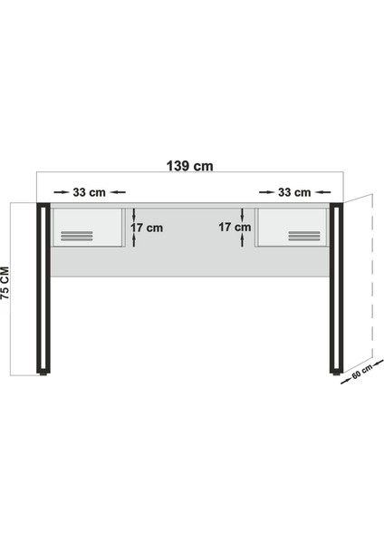 Cosmo Siesta Çalışma Masası Atlantik
