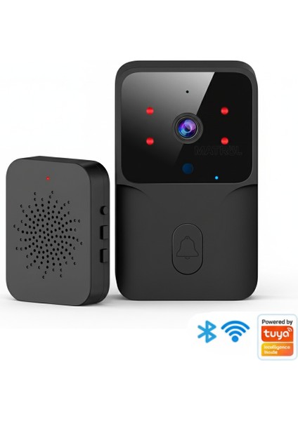 Akıllı Görüntülü Kablosuz Kapı Zili Wifi Bağlantılı Hd Kamera Gece Görüşlü