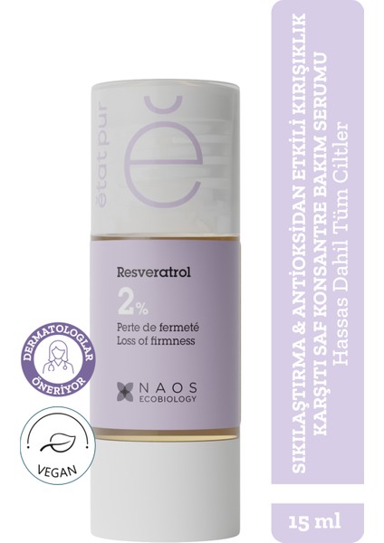 Kırışıklık Karşıtı Resveratrol İçerikli Krem 15 ml Tüm Cilt Tiplerine Uygun