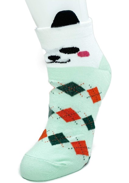 3 Çift Köpek Temalı 3 Boyutlu Kulaklı Pamuk Ekose Kadın Bilek Çorap fiyatları