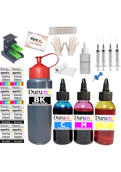 Duruınk Hp 4220 (305) Kartuş Dolum Seti 500ML SİYAH+3X100ML Renkli Mürekkep