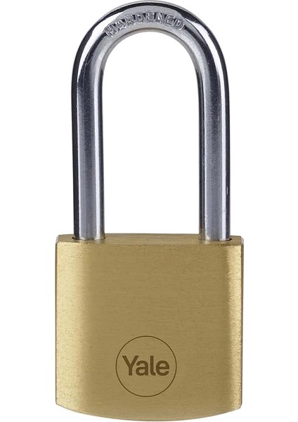 Y110B/30/147/1 - 30MM Pirinç Asma Kilit (Uzun Halka) - Yüksek Koruma - Sertleştirilmiş Çelik Halka - Çift Kilitleme - 3 Anahtar, Sarı indirimleri