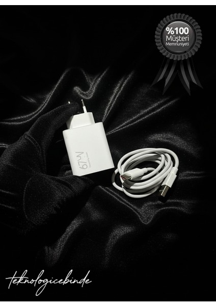 67WATT Hızlı Şarj Aleti Adaptör + Kablo Set Turbo Açar modelleri
