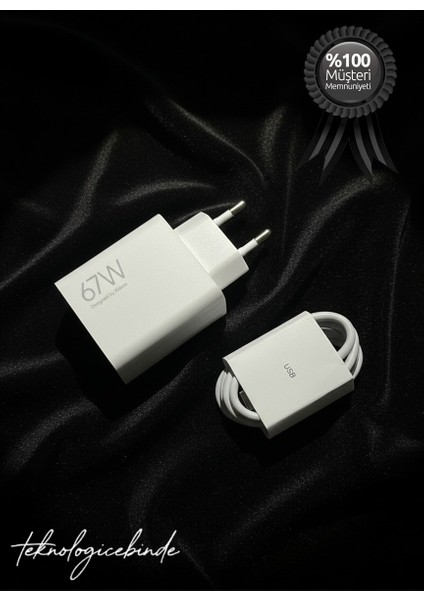 67WATT Hızlı Şarj Aleti Adaptör + Kablo Set Turbo Açar fırsatları