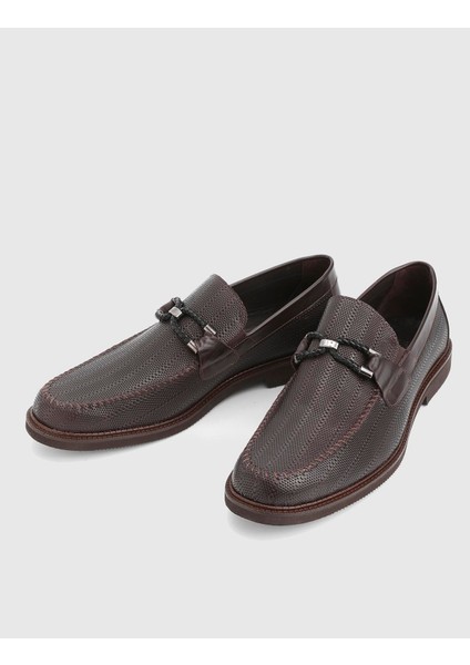 Spiro Hakiki Baskılı Deri Kahverengi Erkek Loafer Ayakkabı fiyatları