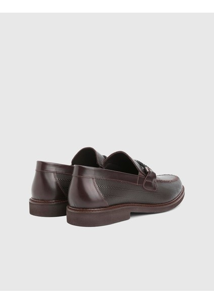 Spiro Hakiki Baskılı Deri Kahverengi Erkek Loafer Ayakkabı fırsatları