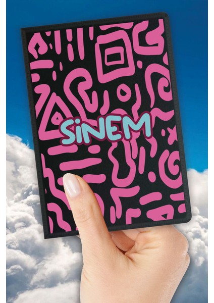 Isim Yazılı Pasaport Kılıfı Desenli Pasaport Kabı Kişiye Özel - Retro