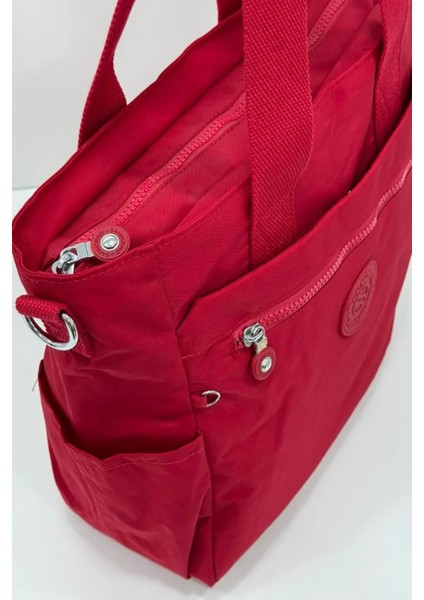 Çok Cepli Kadın Omuz Çantası Orta Boy Günlük HV3032 Kırmızı modelleri