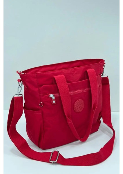 Çok Cepli Kadın Omuz Çantası Orta Boy Günlük HV3032 Kırmızı fırsatları