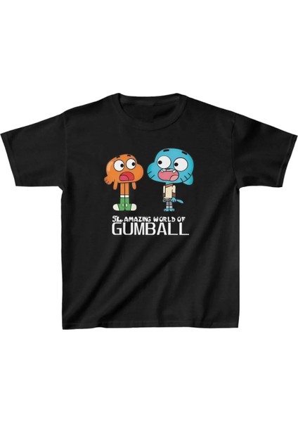 Çocuk Unisex Baskılı T-Shirt - Siyah