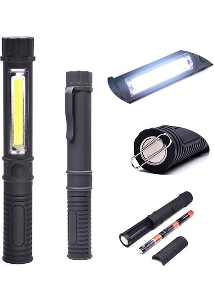 Mıknatıslı Pilli El Feneri Siyah V171